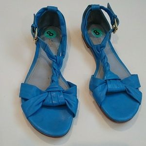 Pour la Victoire blue flat sandals